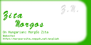 zita morgos business card